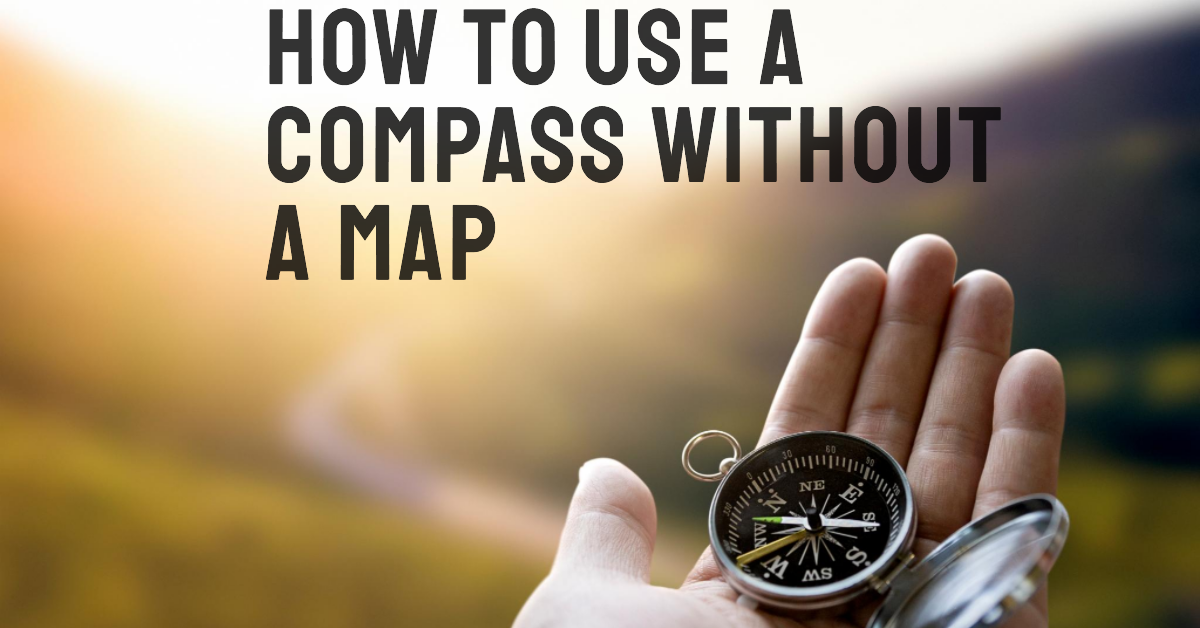 Holding a compass to find direction