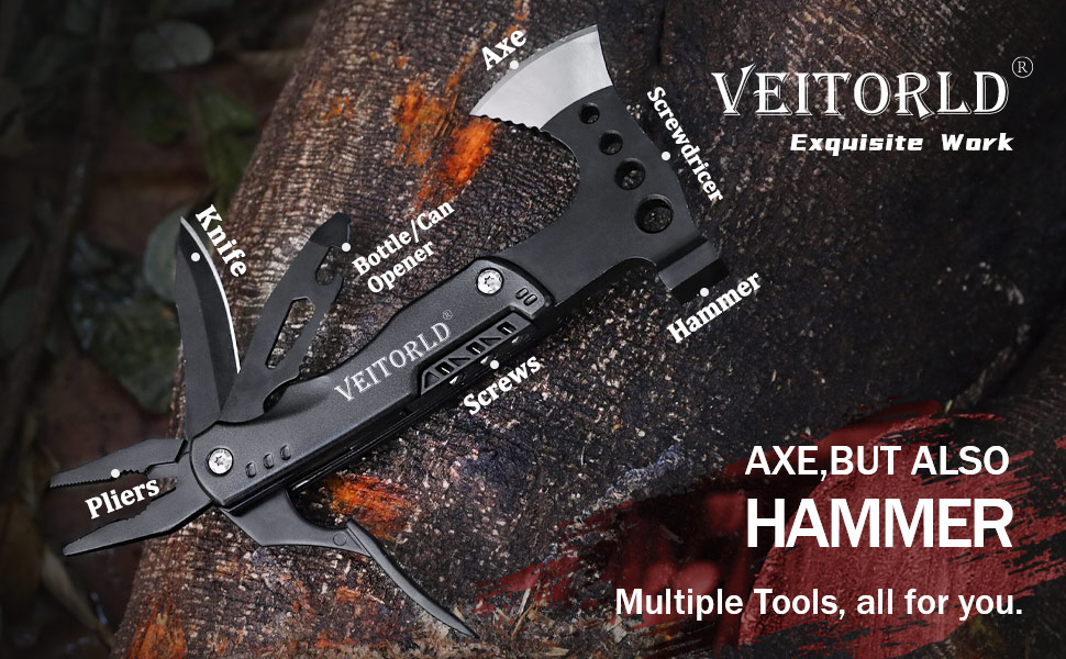 Black　Hammer　Axe　Multitool　Veitorld®14in1　Veitorld