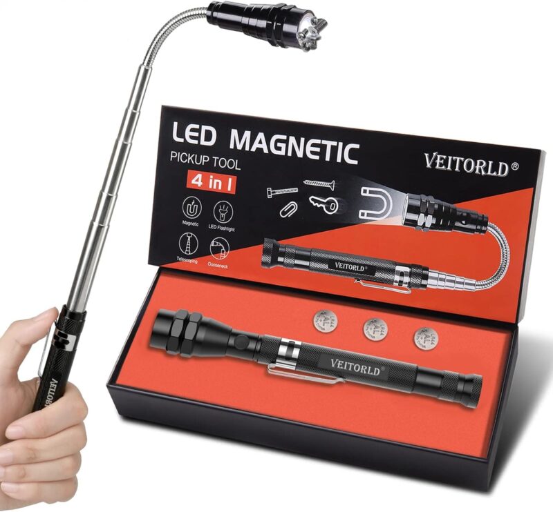 Veitorld® Extendable Magnetic Flashlight