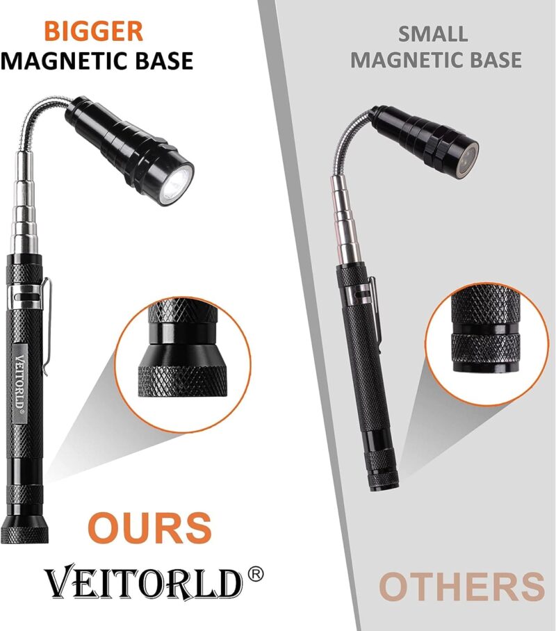 Veitorld® Extendable Magnetic Flashlight