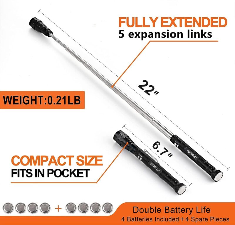 Veitorld® Extendable Magnetic Flashlight - Image 6