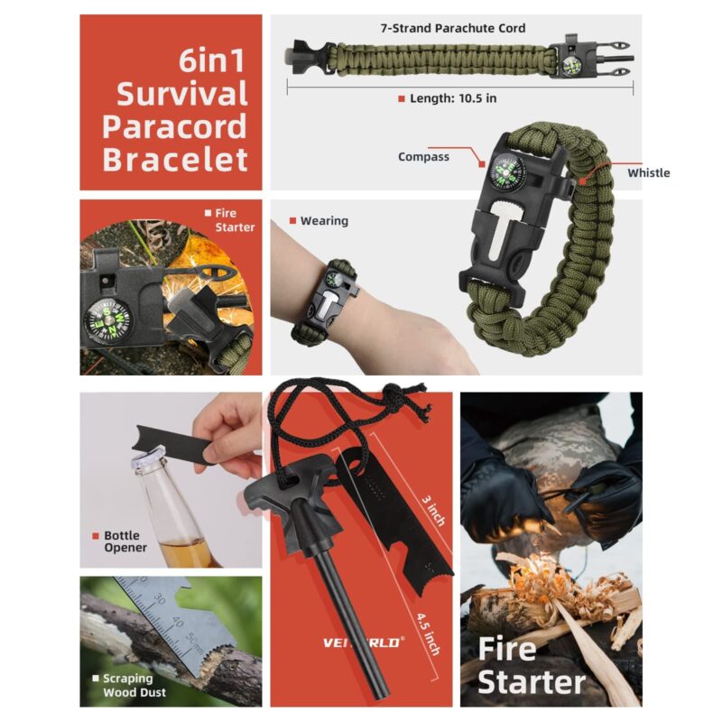 Veitorld®11 in 1 Emergency Survival Kit