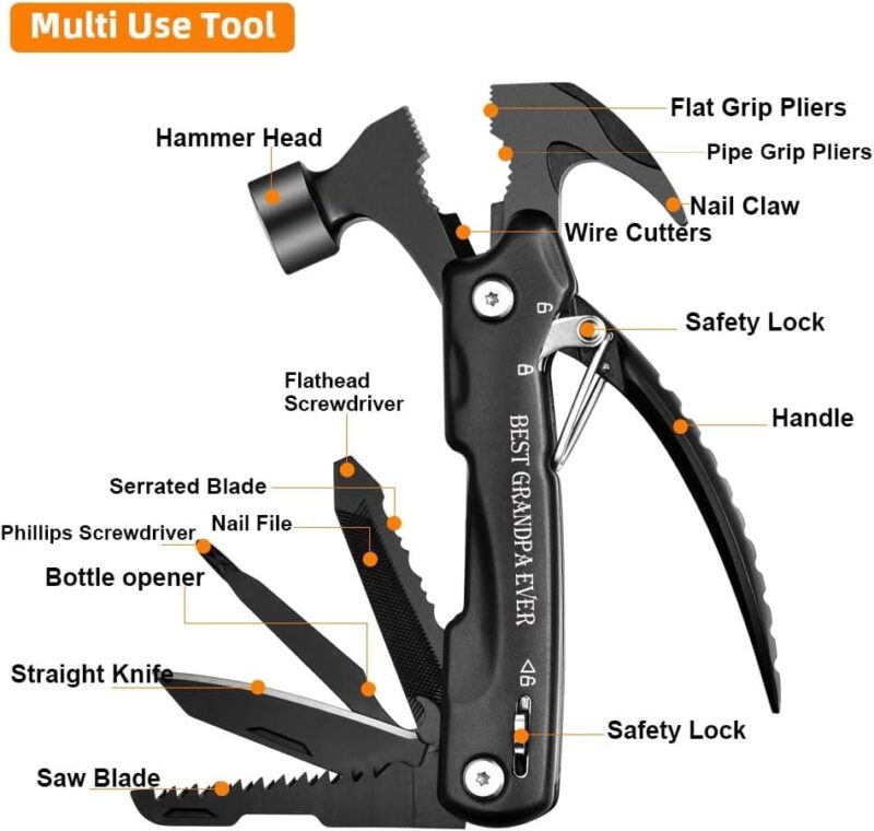 Veitorld®12 in 1 Multitool Hammer-Best Grandpa Ever