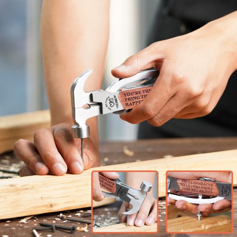 Veitorld®12 in 1 Multitool Hammer-Dad Build My Life Wood