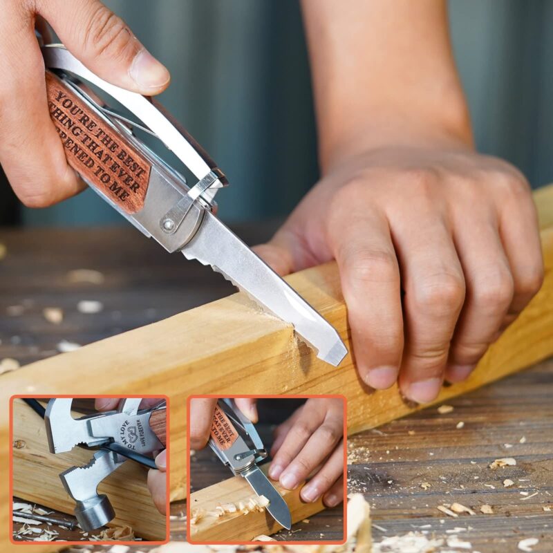 Veitorld®12 in 1 Multitool Hammer-Dad Build My Life Wood