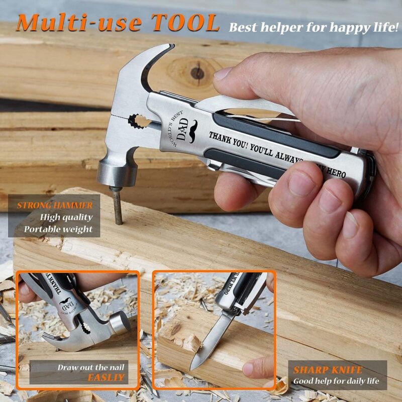 Veitorld®12 in 1 Multitool Hammer Silver-Dad Are Hero