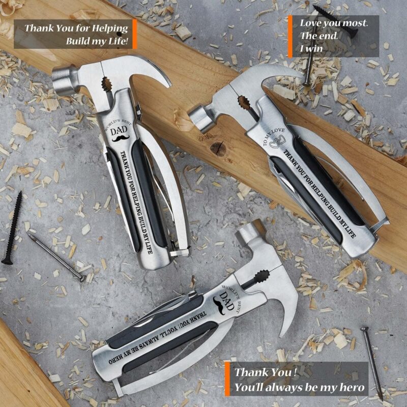 Veitorld®12 in 1 Multitool Hammer Silver-Dad Are Hero