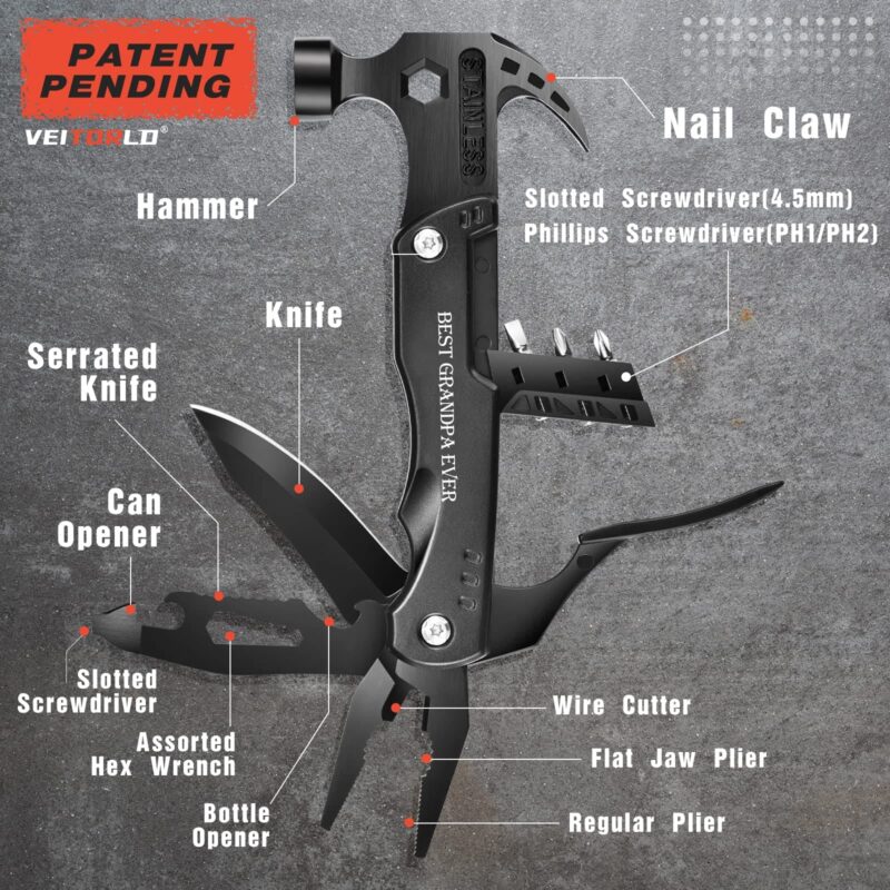 Veitorld®14 in 1 Multitool Hammer-Best Grandpa Ever