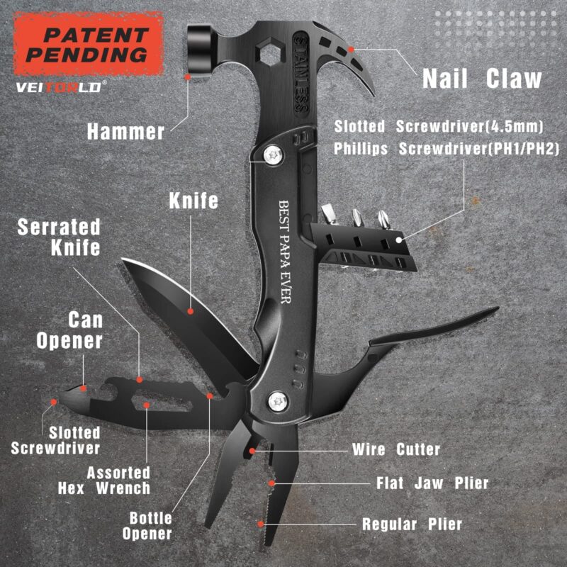 Veitorld®14 in 1 Multitool Hammer-Best Papa Ever