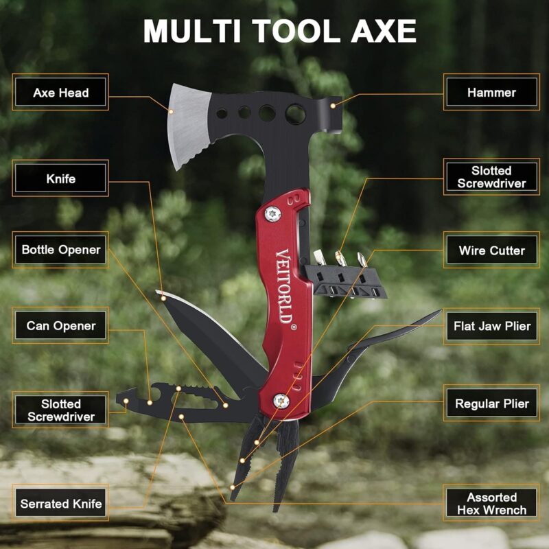 Veitorld™ 14 in 1 Multi Tool Axe Red