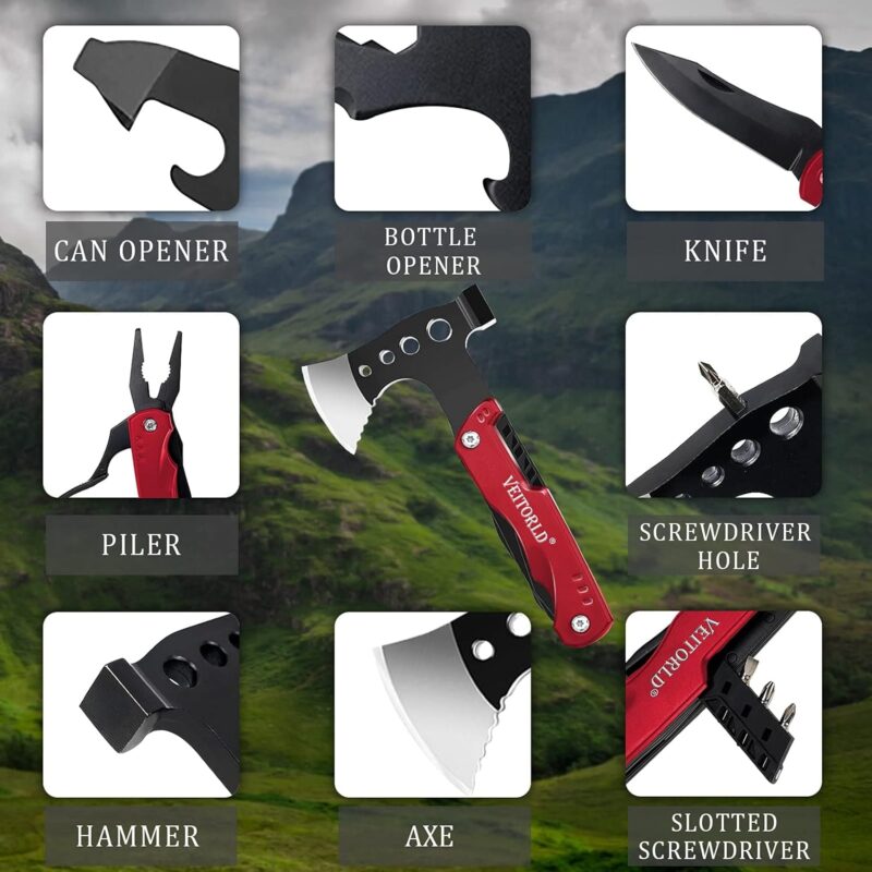 Veitorld™ 14 in 1 Multi Tool Axe Red